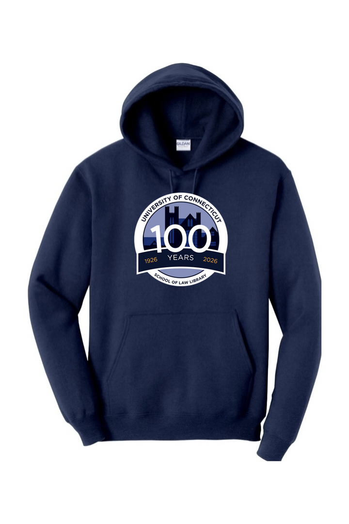 UConn School of Law Library hooded sweatshirt