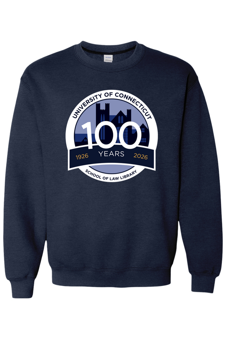 UConn School of Law Library crewneck sweatshirt