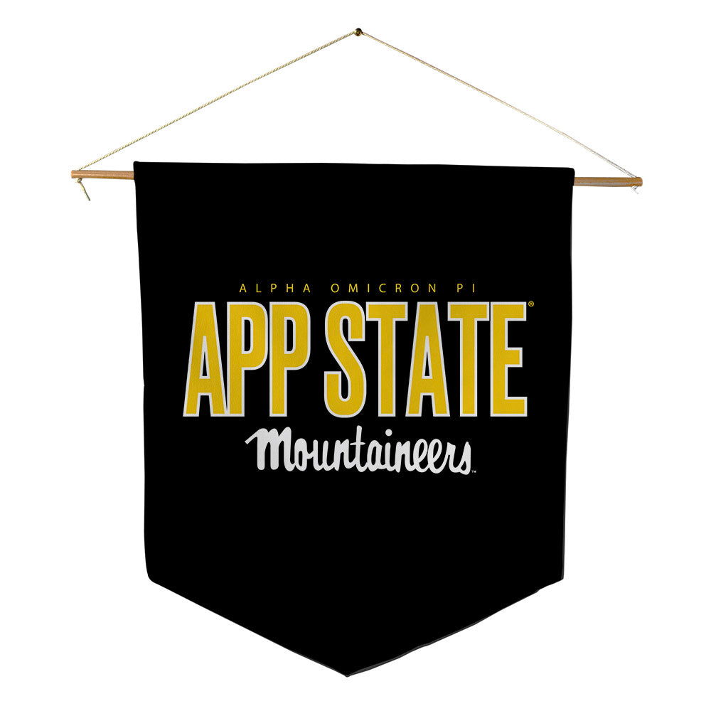 App State - Alpha Omicron Pi - Pennant - 18" x 21"-0