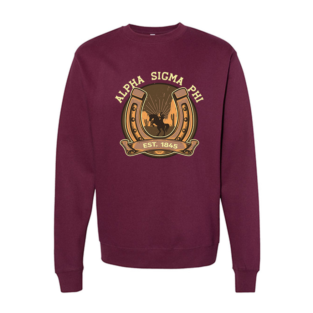 Alpha Sigma Phi Lucky Horse Men's Midweight Sweatshirt Sweatshirt
