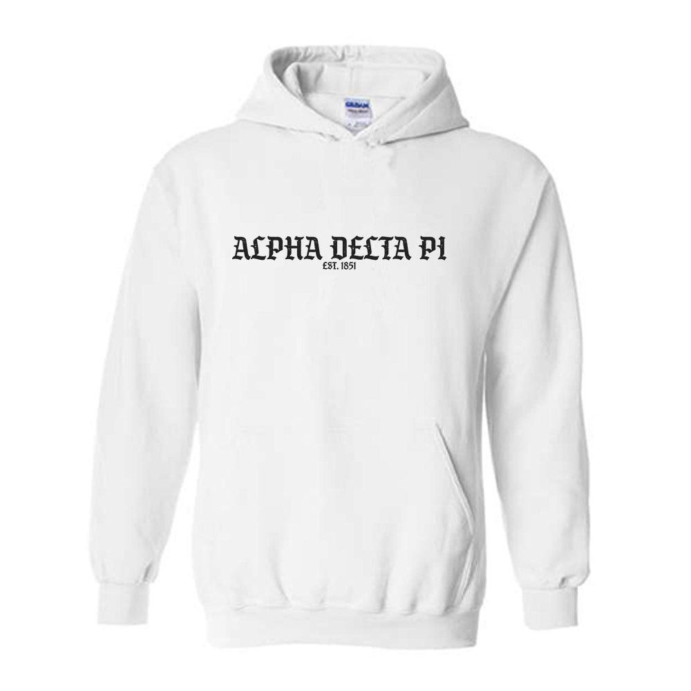 Alpha Delta Pi - OLD ENGLISH CHAPTER HOODIE