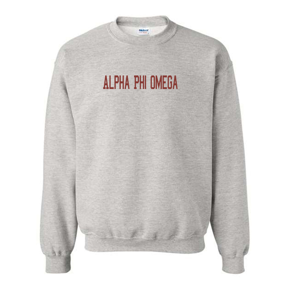 Alpha Phi Omega Professional Chapter Grey Crew Crewneck