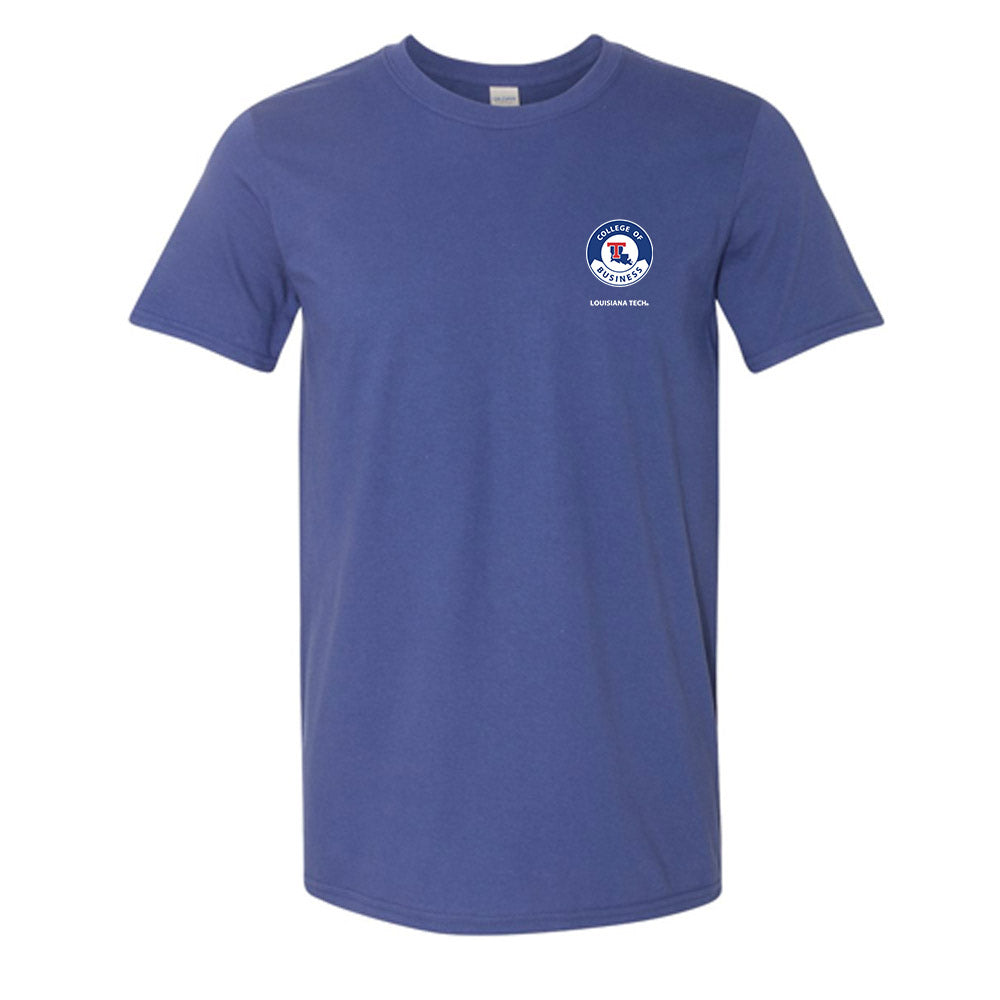 StakesMFG Louisiana Tech University - College of Business - Pocket T-Shirt Metro Blue / Extra Large
