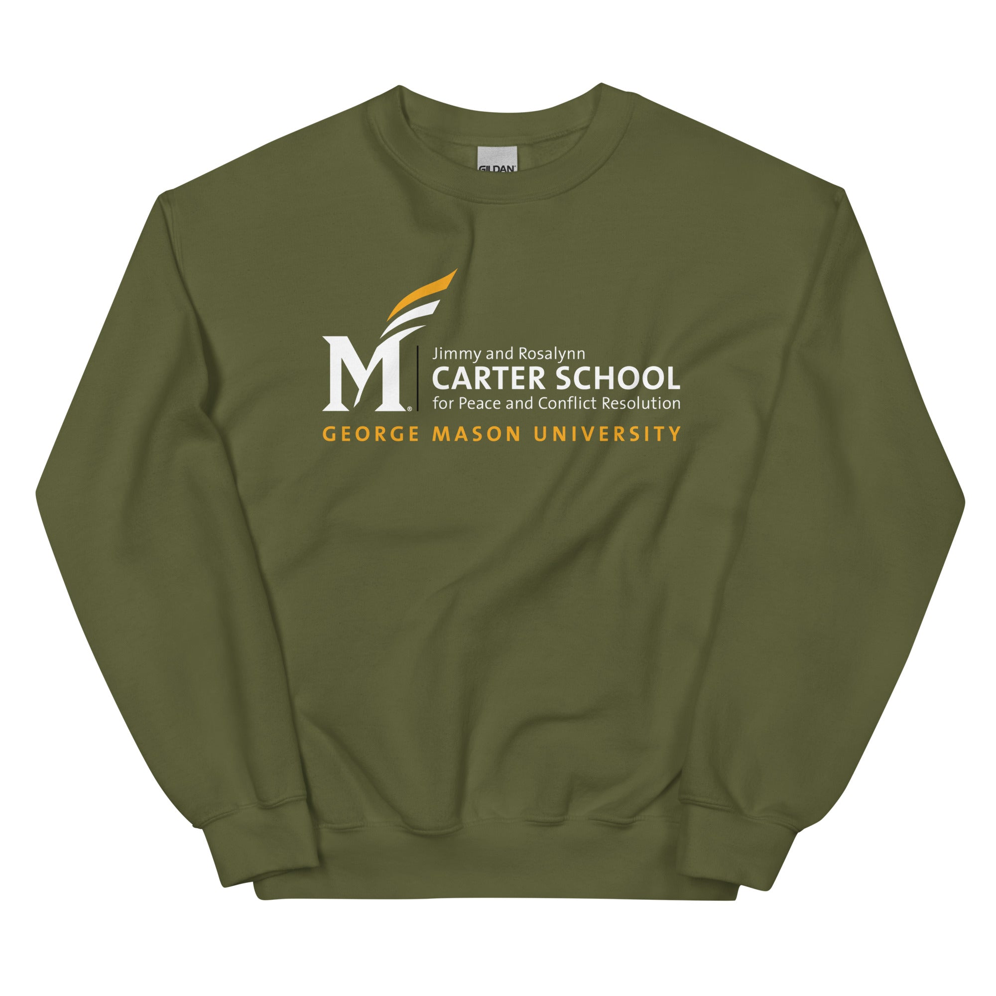 Men's Champion Green George Mason Patriots Reverse Weave Fleece Crewneck  Sweatshirt